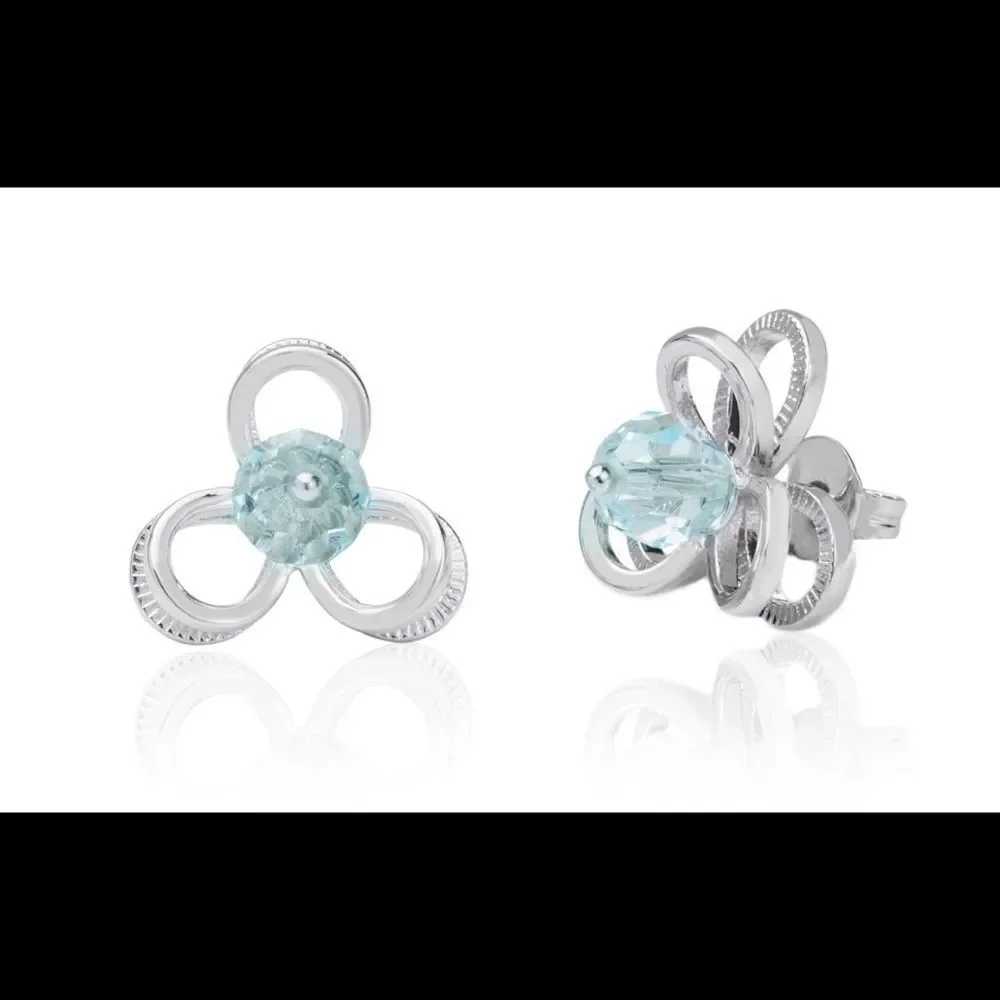 Swarovski authentic crystals White Rhodium Plated